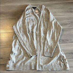 Lane Bryant Speckled Gray Cardigan